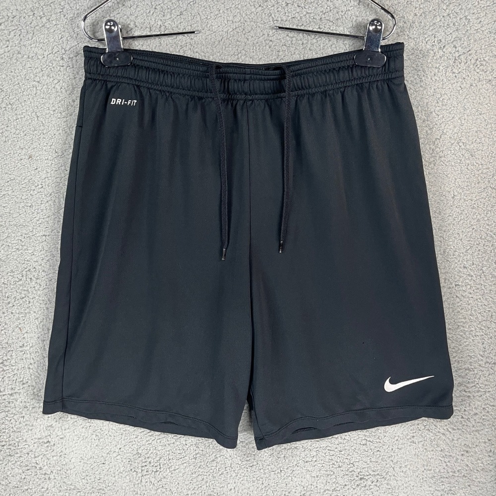 Nike Mens XL Black Dri-FIT Athletic Training Shorts 9 Inch Inseam